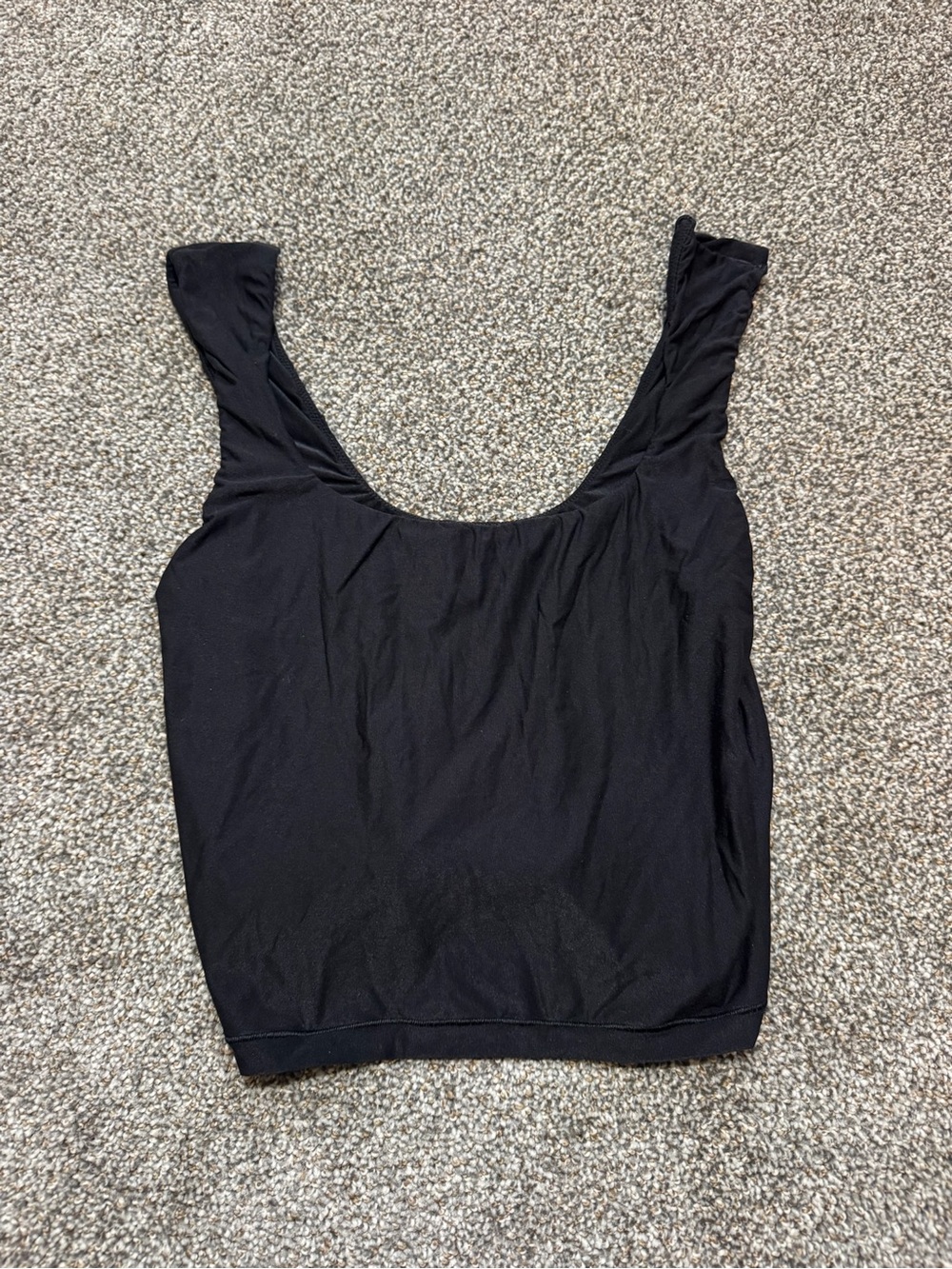 aerie Black Scoop-Neck Tank Top